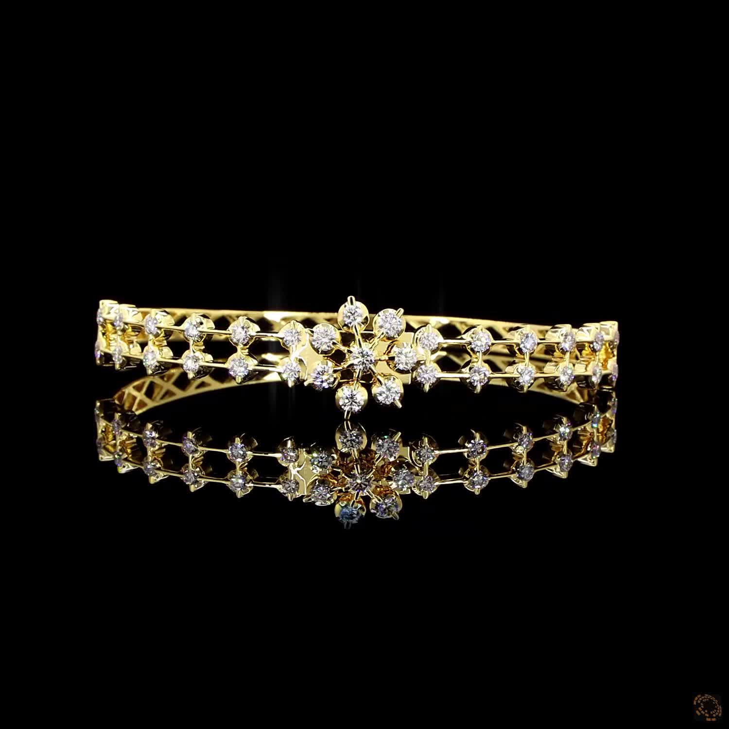 Diamond Bracelet in 18KT Yellow Gold