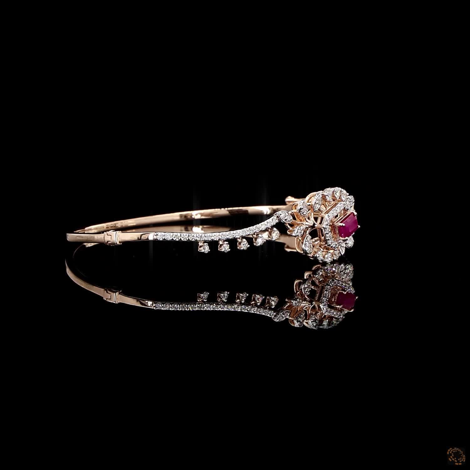 Ruby Diamond Bracelet in 18KT Yellow Gold
