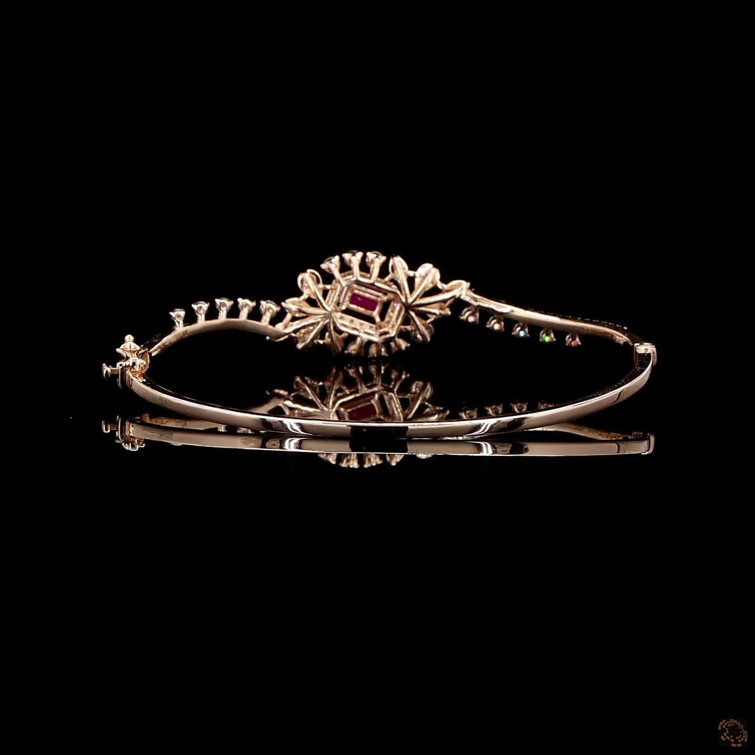 Ruby Diamond Bracelet in 18KT Yellow Gold