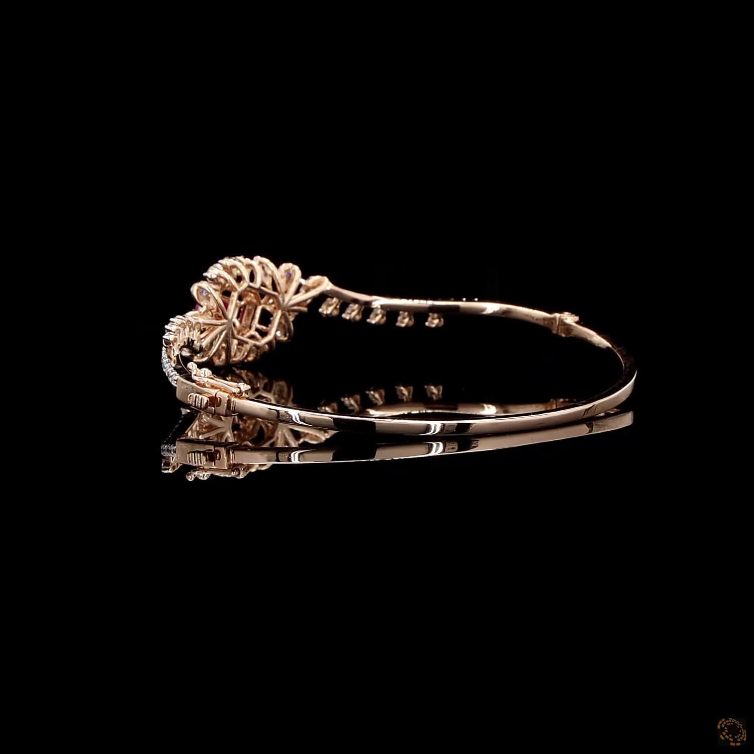 Ruby Diamond Bracelet in 18KT Yellow Gold
