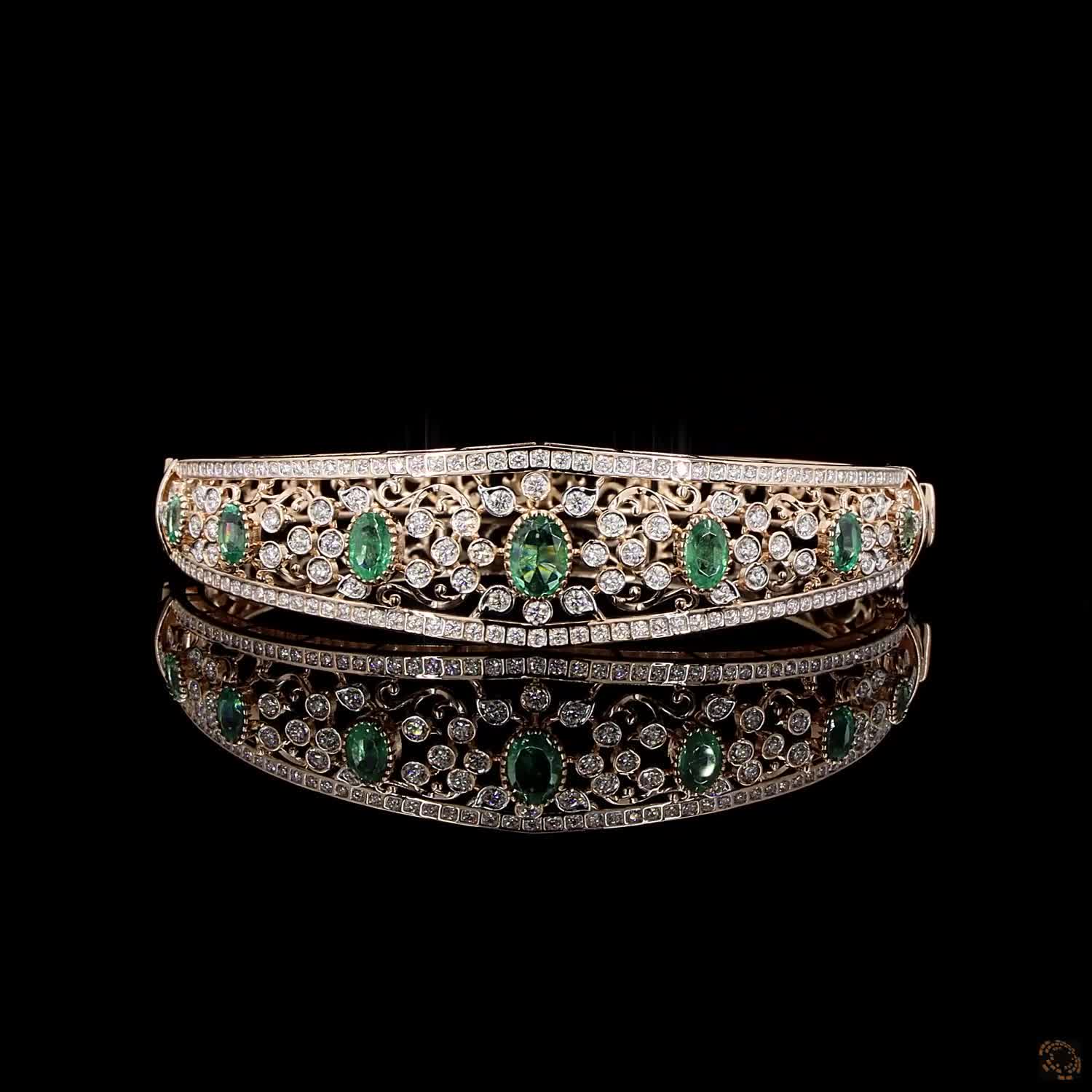 Emerald Diamond Bracelet in 18KT Rose Gold