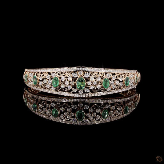 Emerald Diamond Bracelet in 18KT Rose Gold