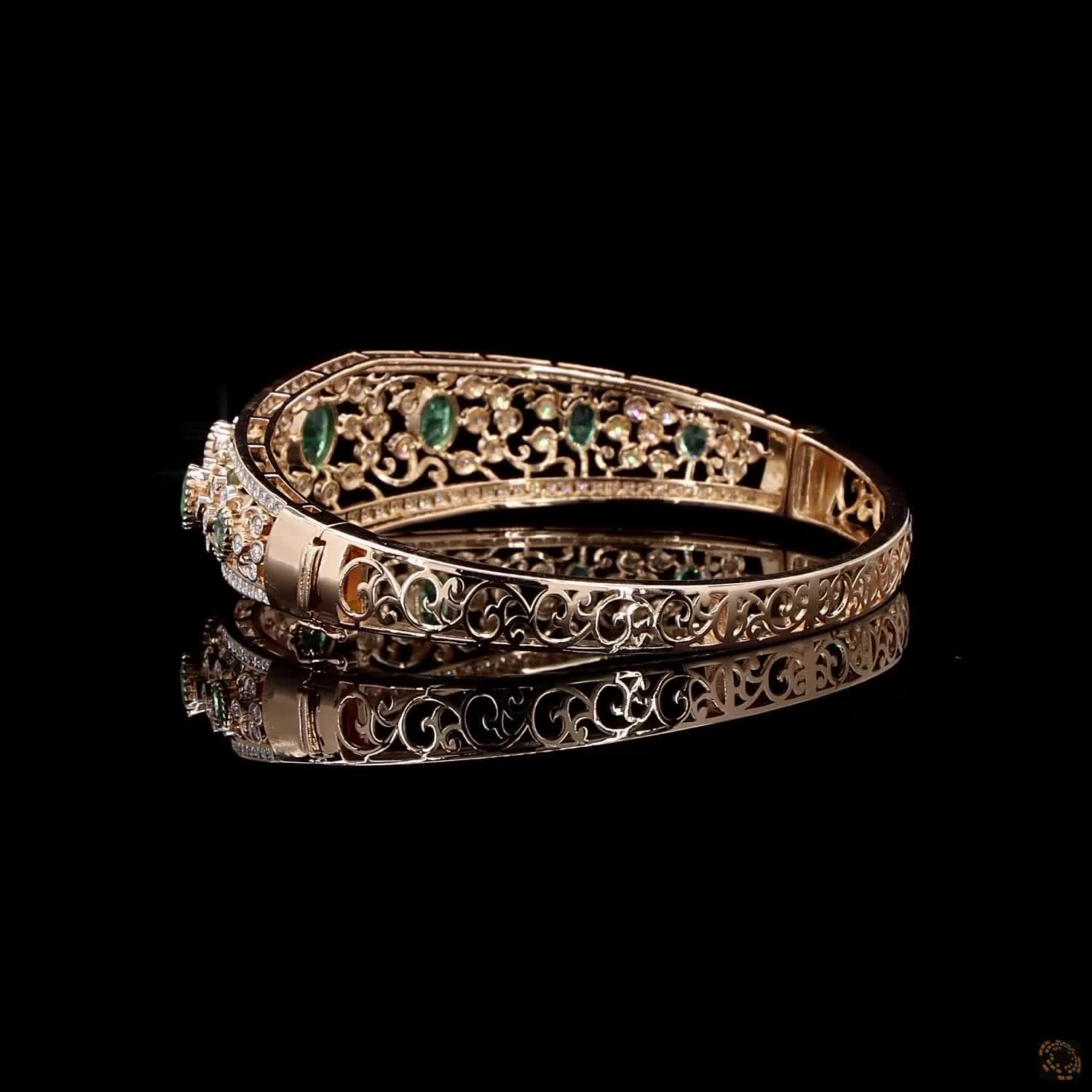 Emerald Diamond Bracelet in 18KT Rose Gold
