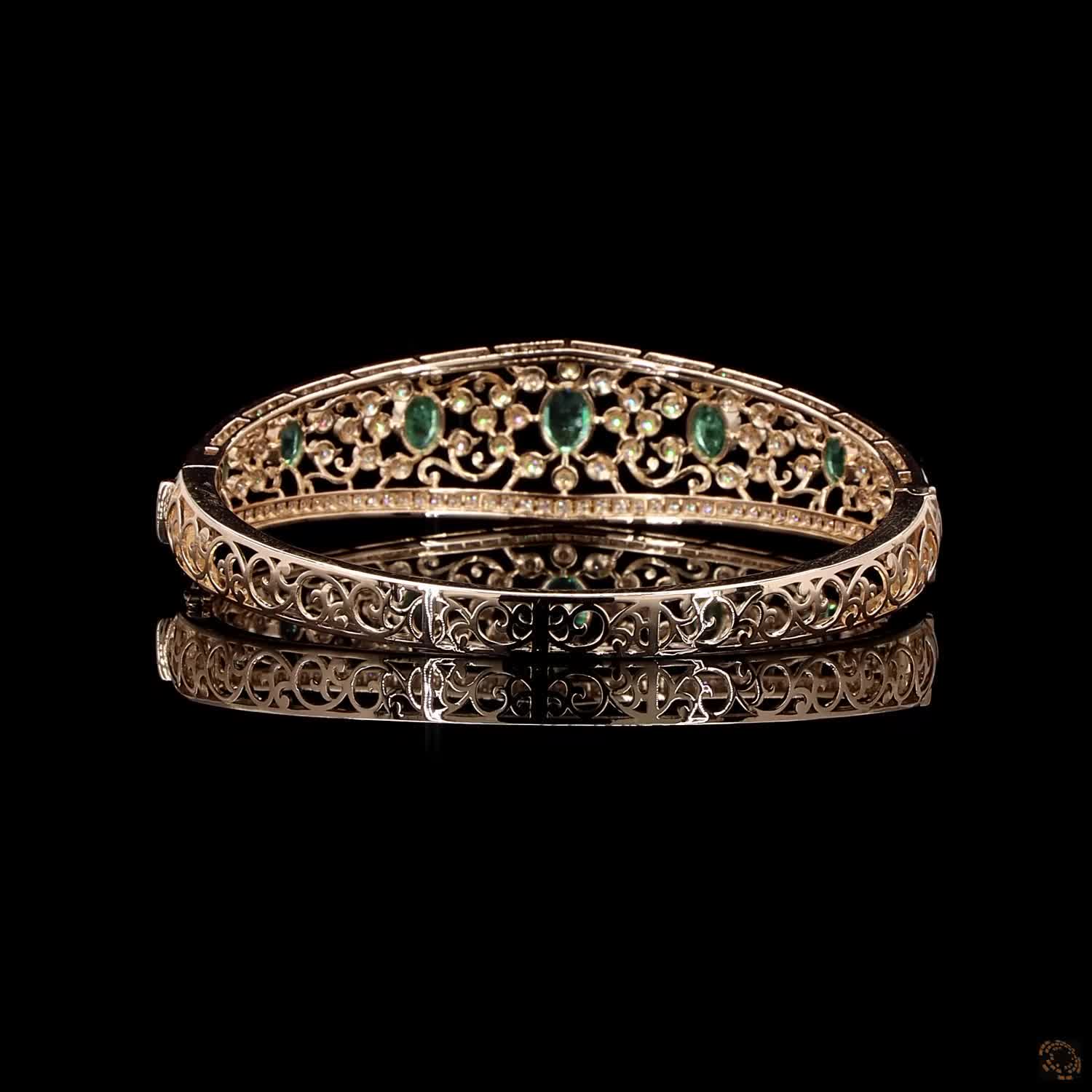 Emerald Diamond Bracelet in 18KT Rose Gold