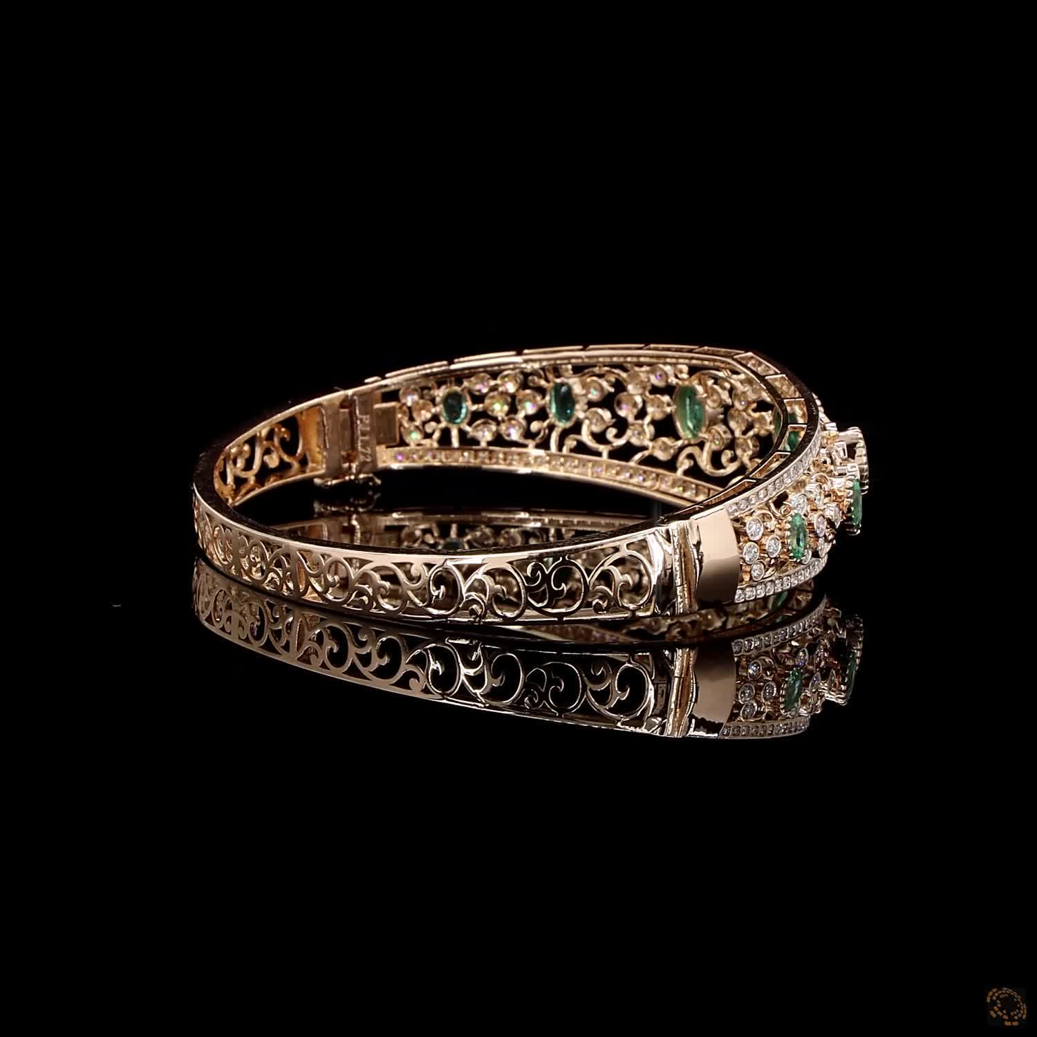 Emerald Diamond Bracelet in 18KT Rose Gold