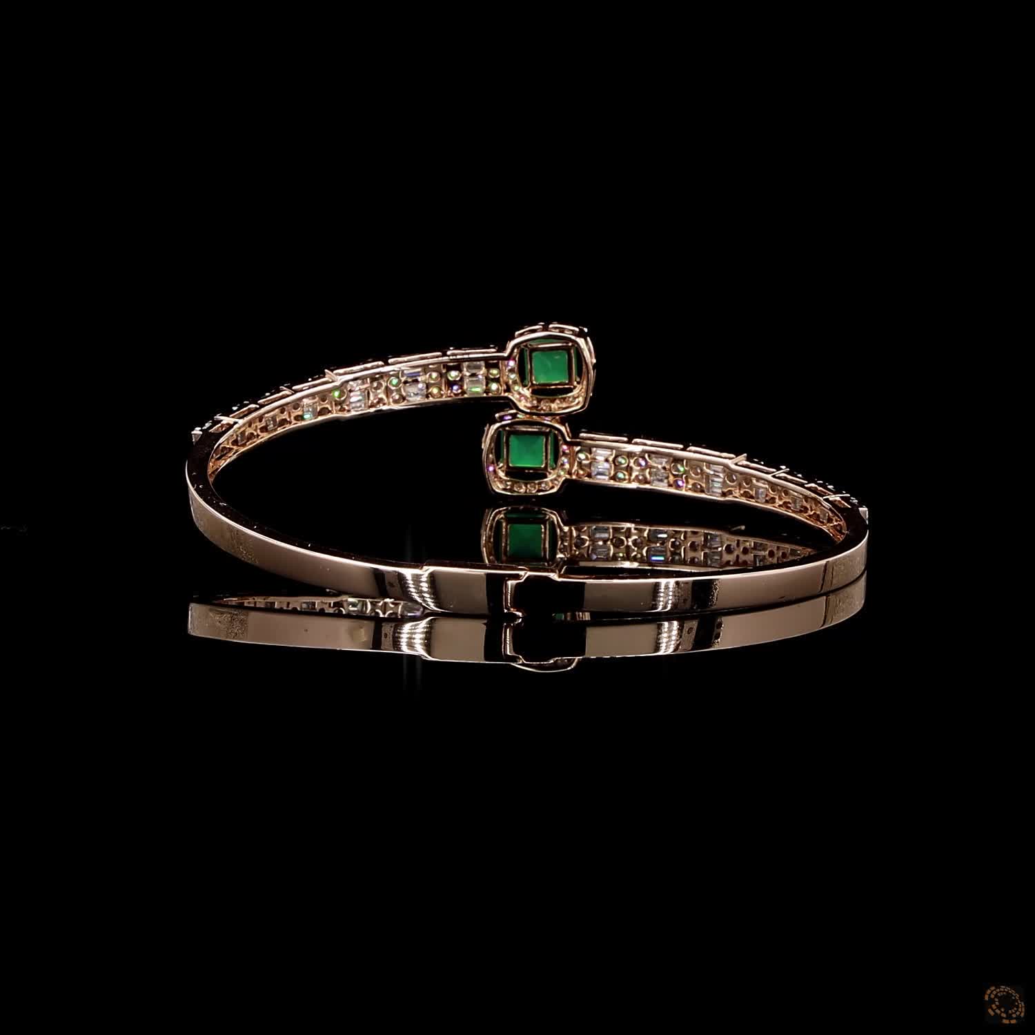 Emerald Diamond Bracelet in 18KT Rose Gold