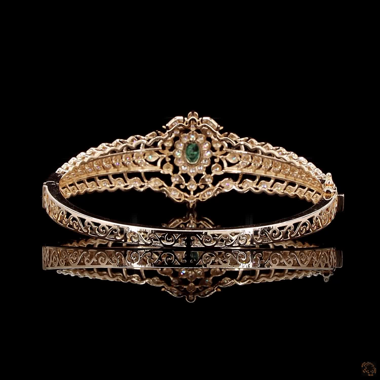 Emerald Diamond Bracelet in 18KT Rose Gold