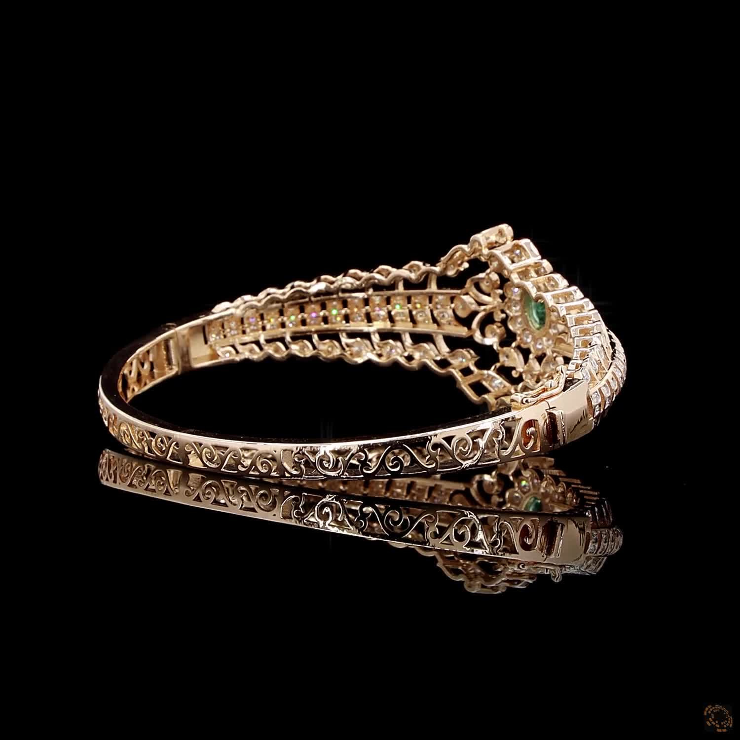 Emerald Diamond Bracelet in 18KT Rose Gold