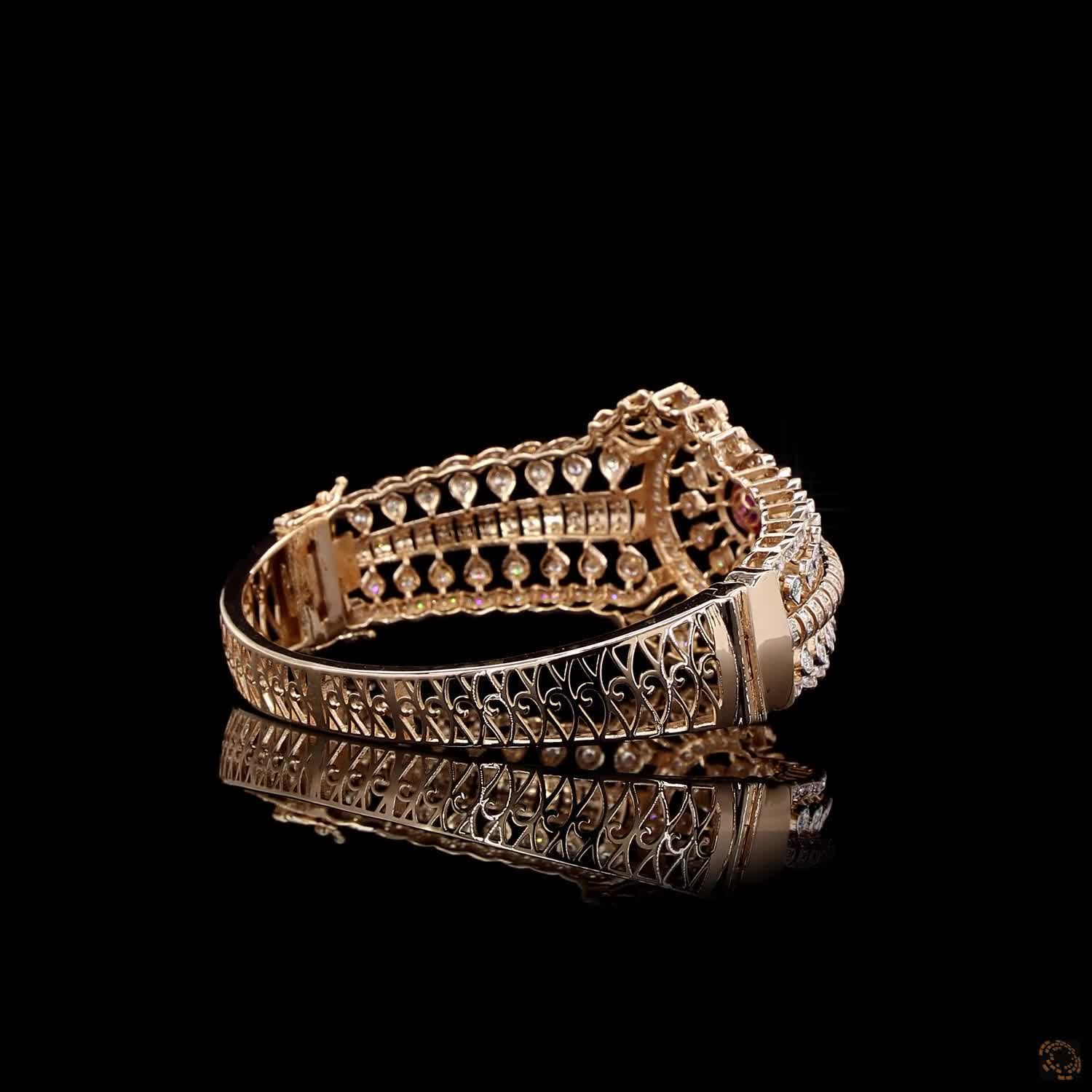 Ruby Diamond Bracelet in 18KT Rose Gold