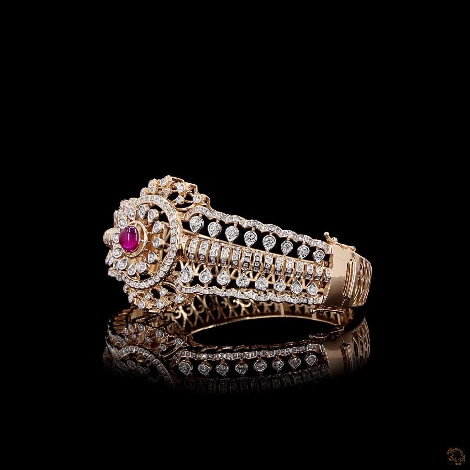 Ruby Diamond Bracelet in 18KT Rose Gold