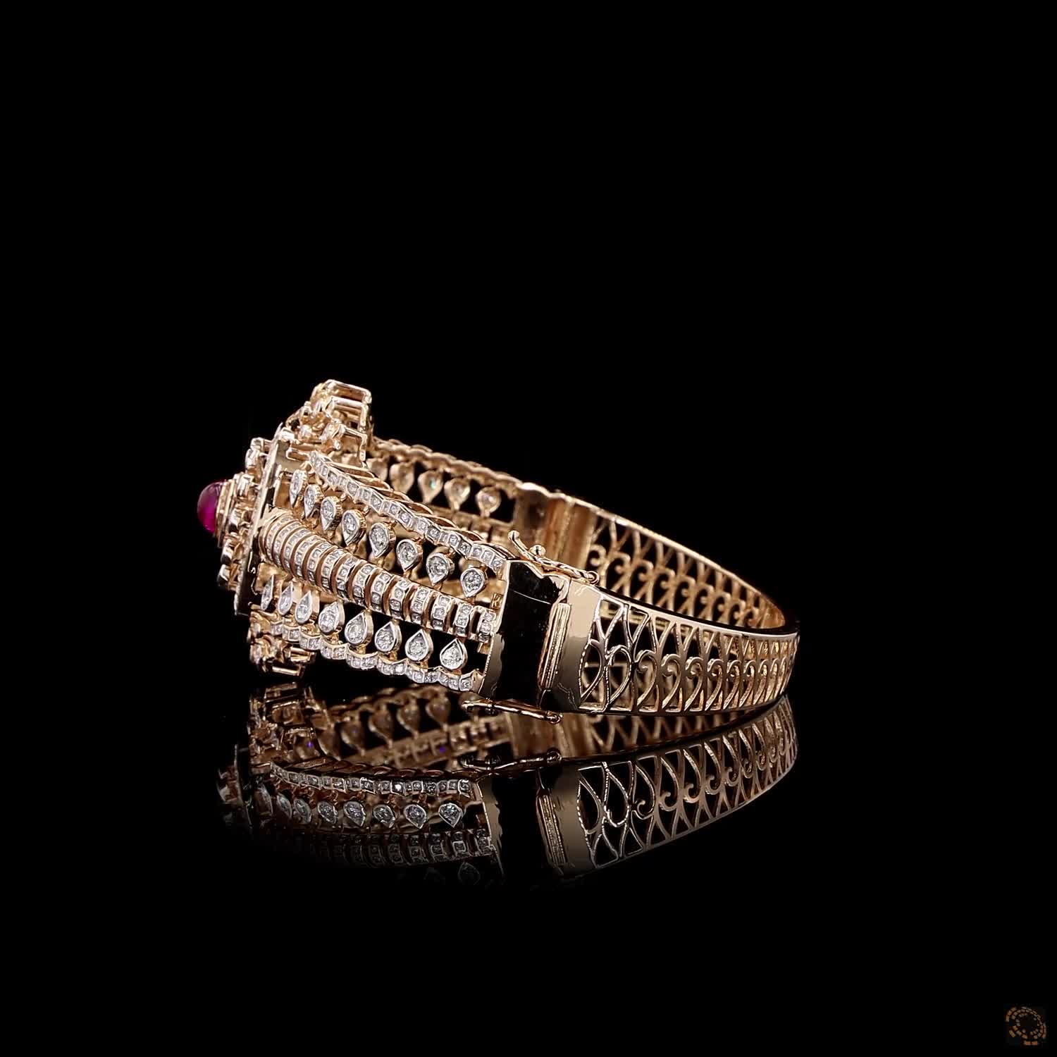 Ruby Diamond Bracelet in 18KT Rose Gold