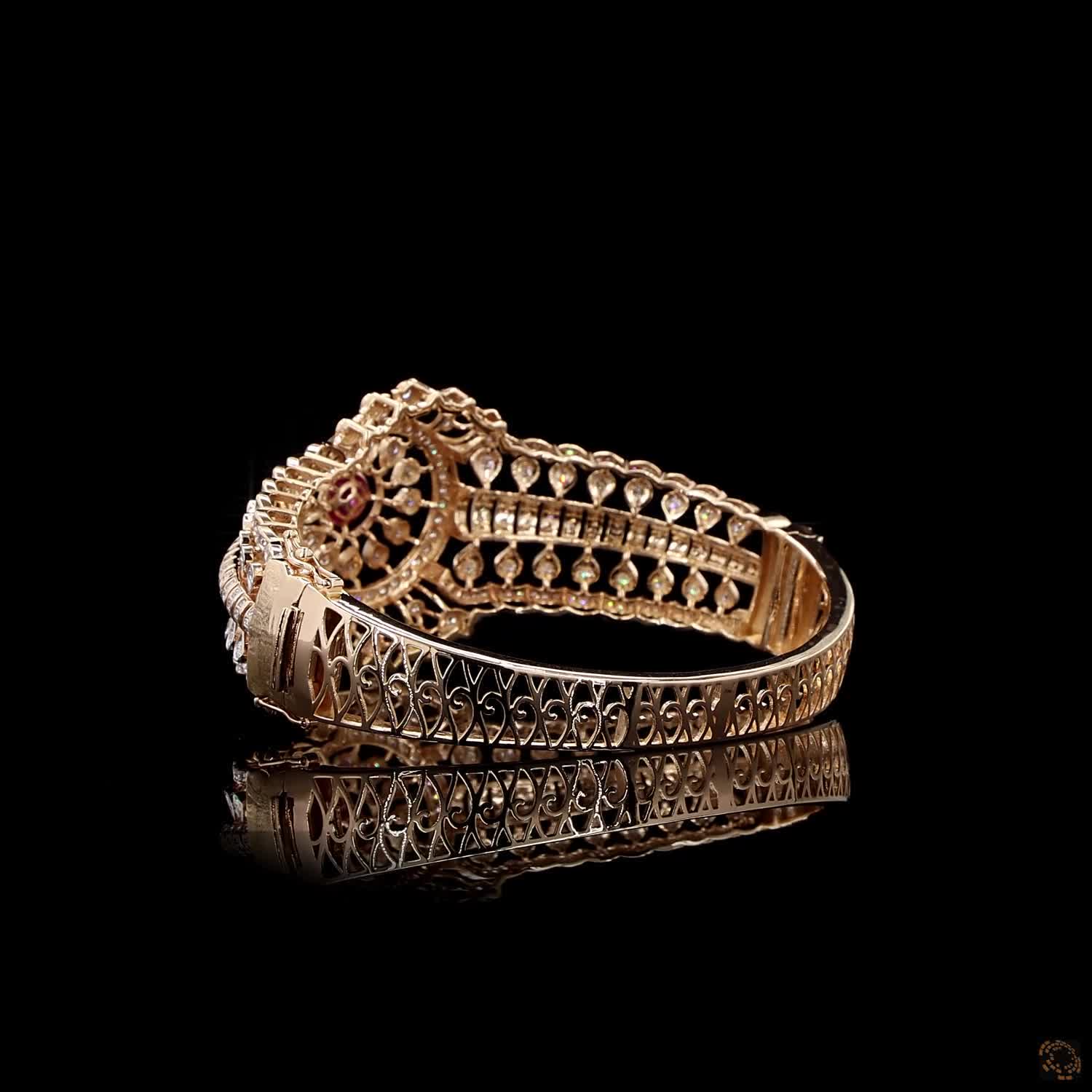 Ruby Diamond Bracelet in 18KT Rose Gold