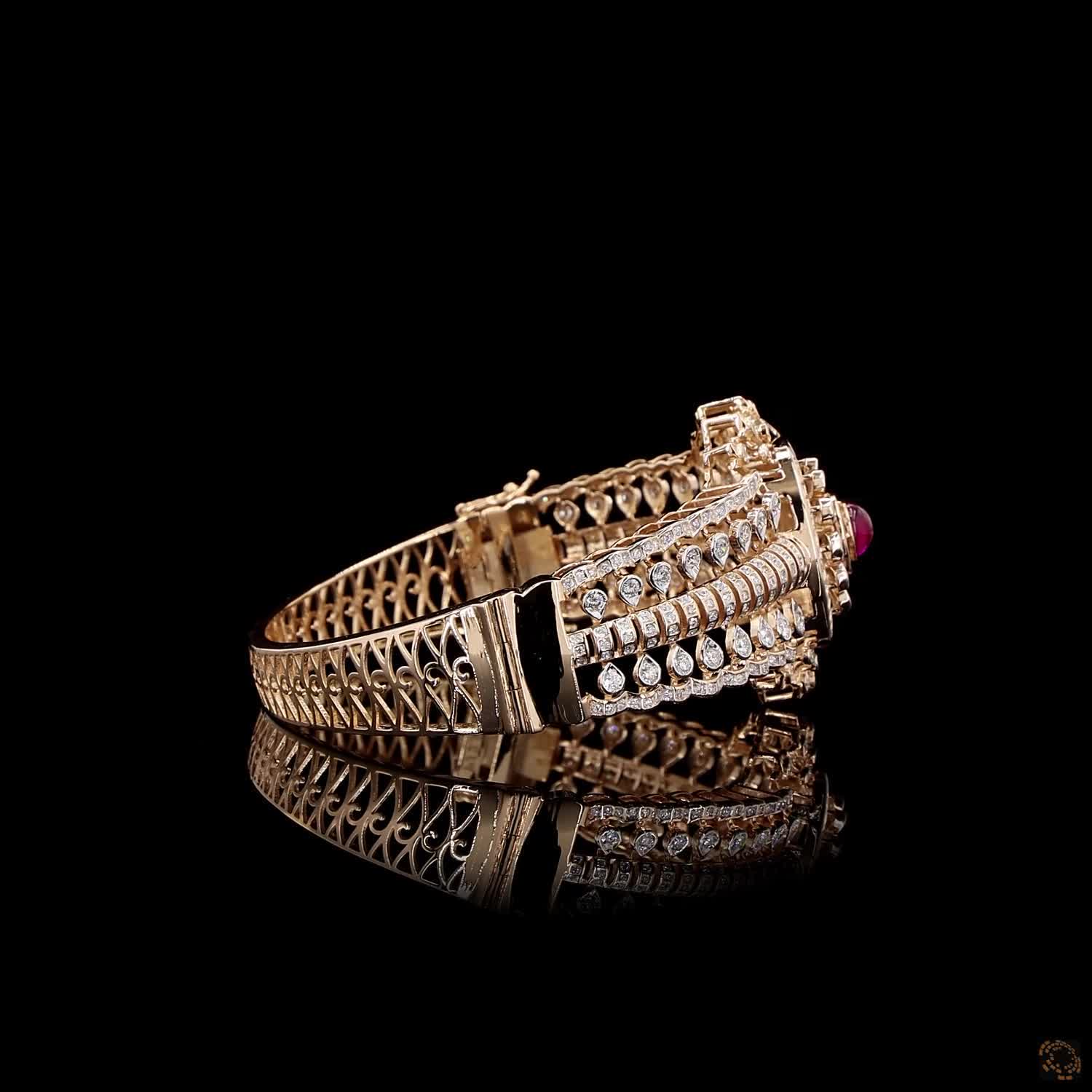 Ruby Diamond Bracelet in 18KT Rose Gold