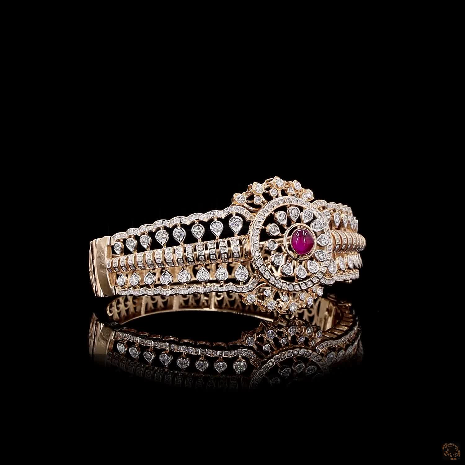 Ruby Diamond Bracelet in 18KT Rose Gold