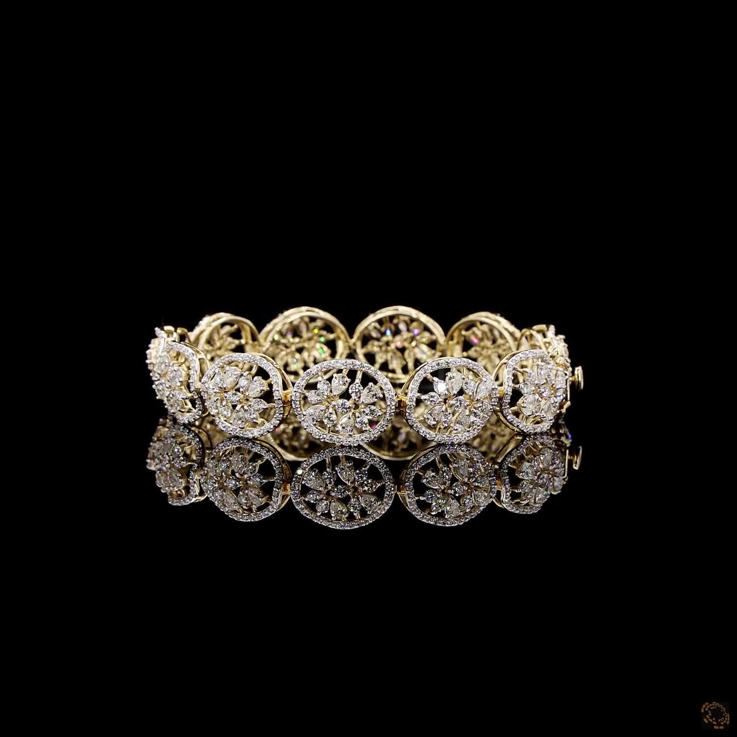 Diamond Bracelet in 18KT Yellow Gold