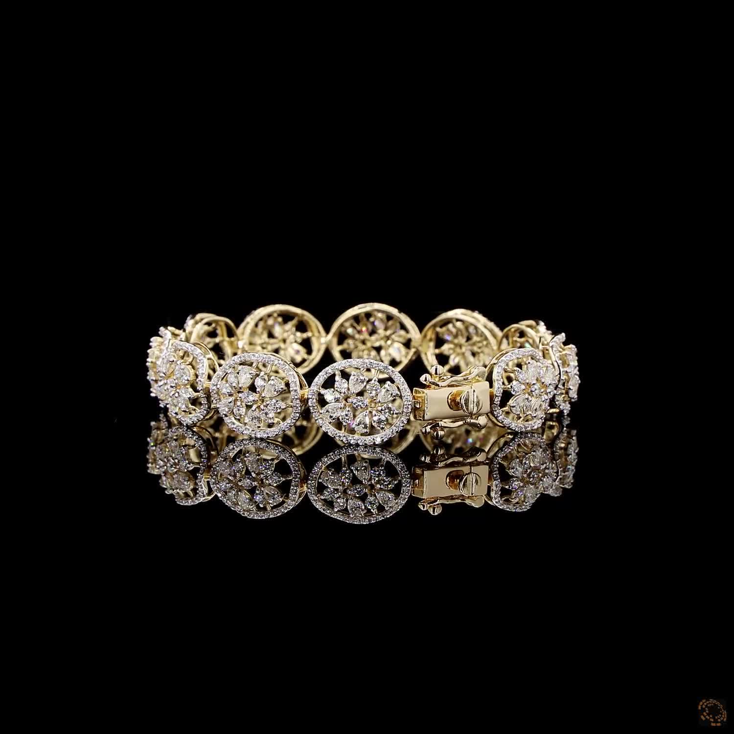 Diamond Bracelet in 18KT Yellow Gold