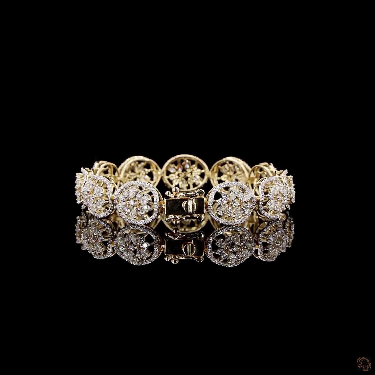 Diamond Bracelet in 18KT Yellow Gold