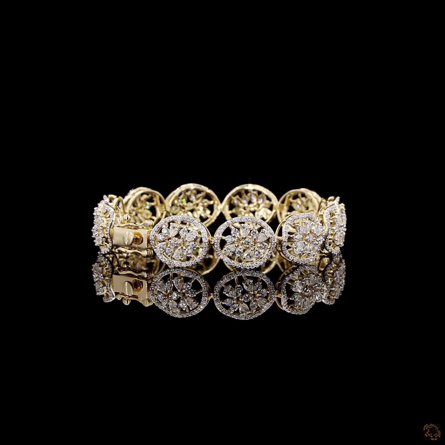 Diamond Bracelet in 18KT Yellow Gold