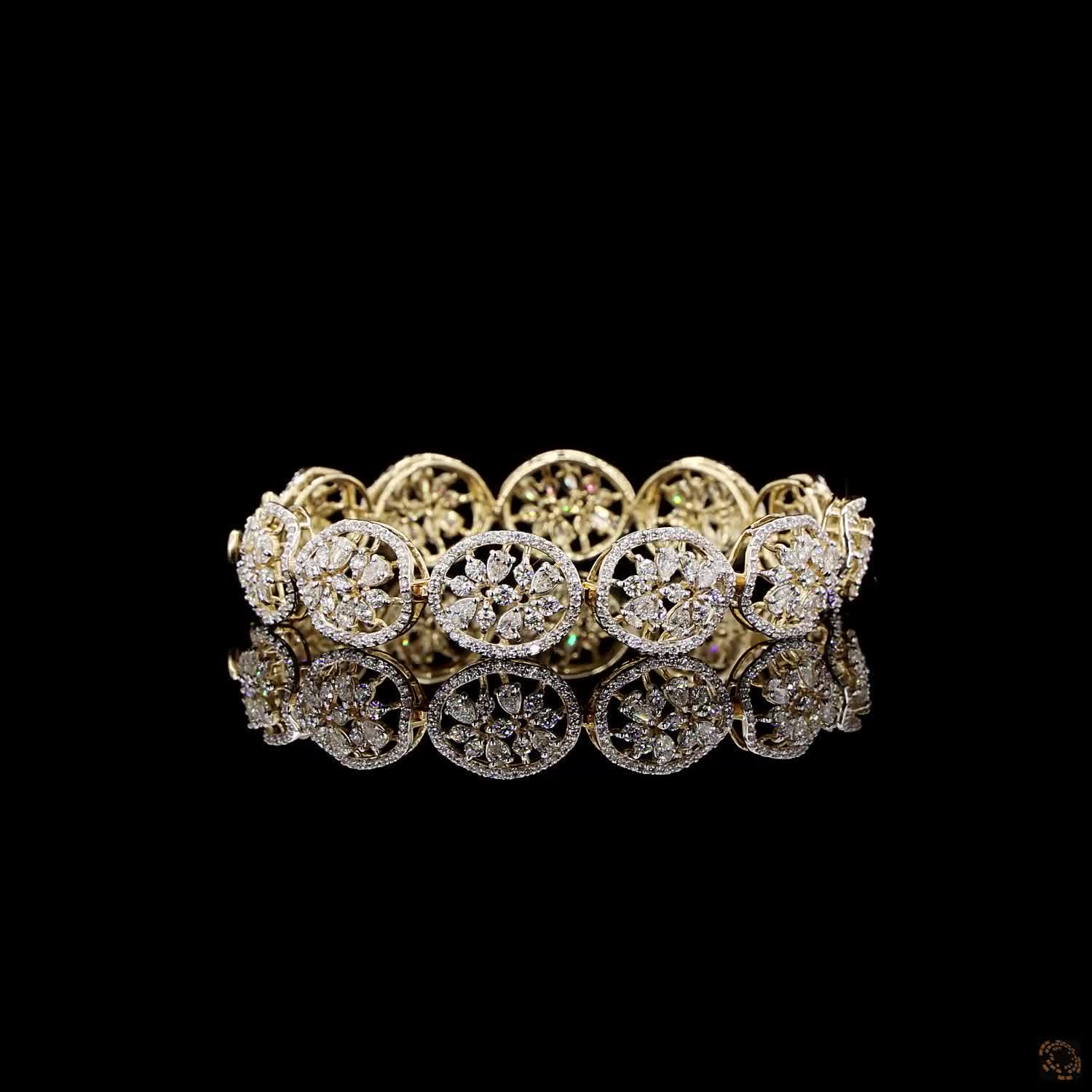 Diamond Bracelet in 18KT Yellow Gold