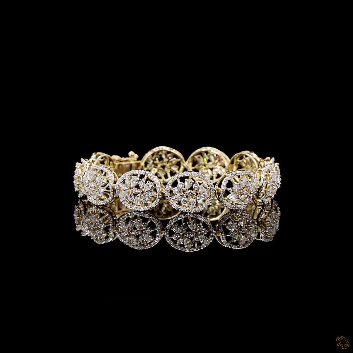 Diamond Bracelet in 18KT Yellow Gold