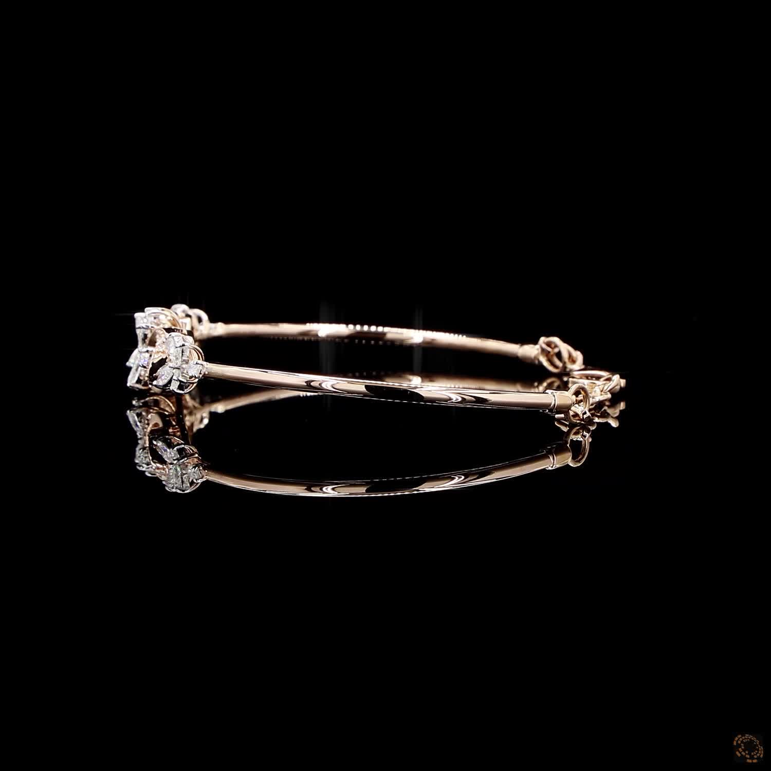 Diamond Bracelet in 18KT Yellow Gold