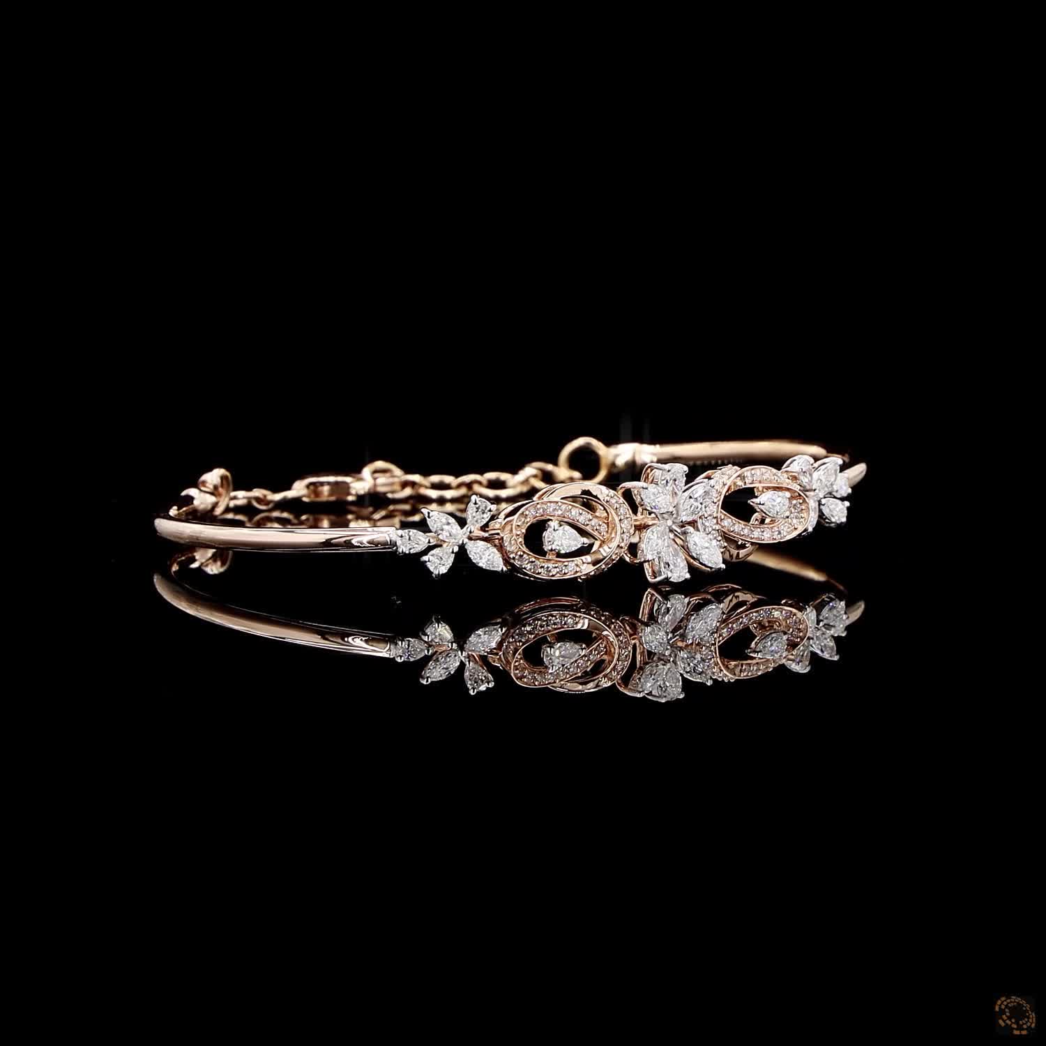 Diamond Bracelet in 18KT Yellow Gold