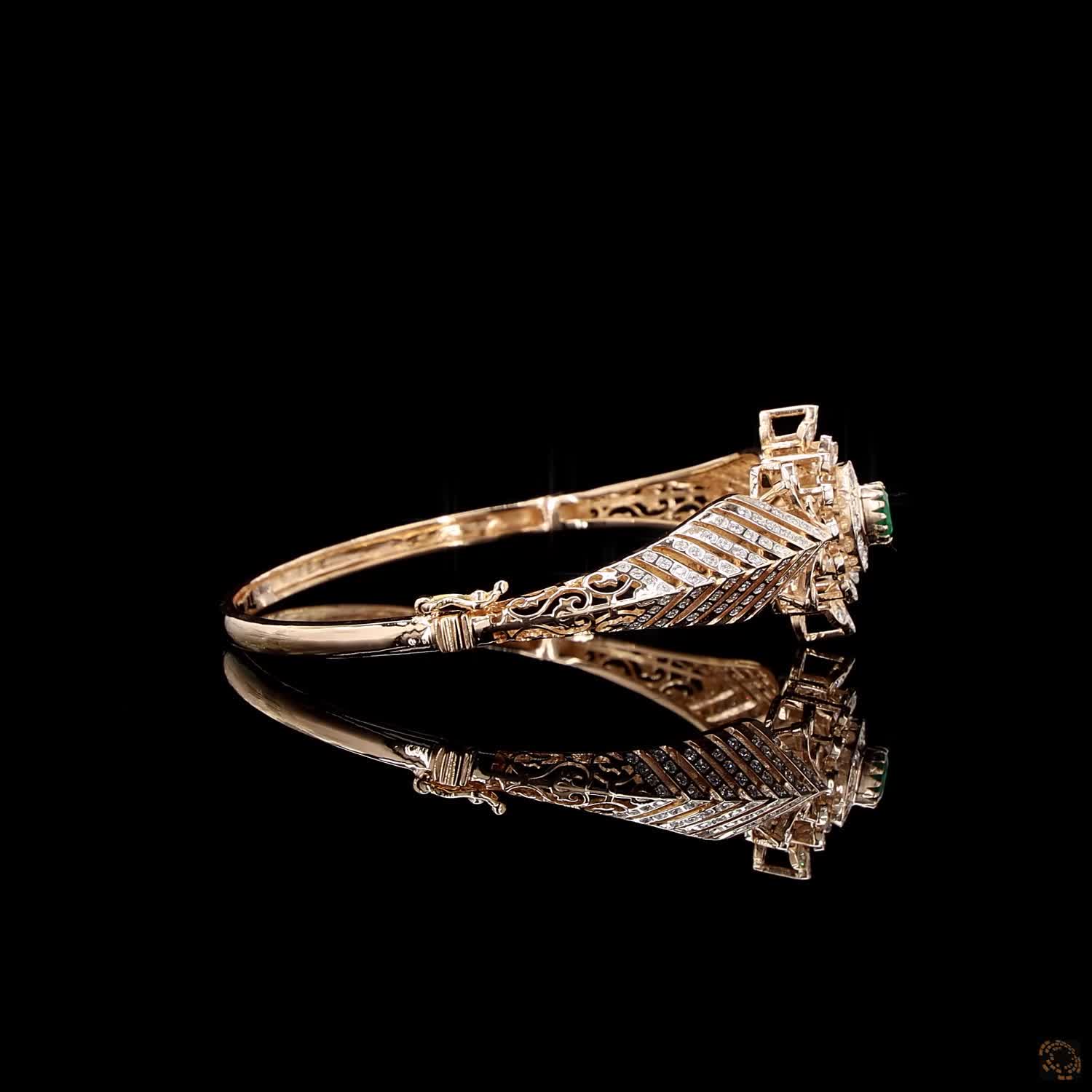 Emerald Diamond Bracelet in 18KT Rose Gold