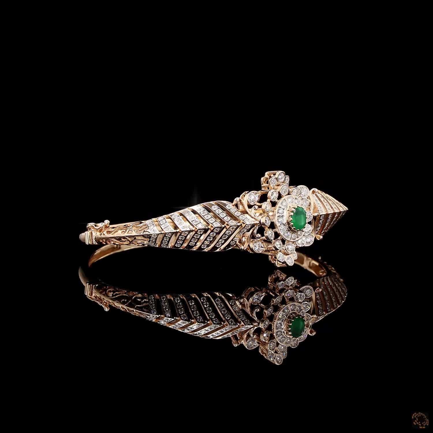 Emerald Diamond Bracelet in 18KT Rose Gold