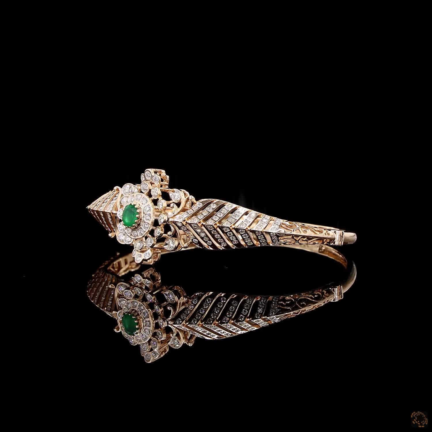 Emerald Diamond Bracelet in 18KT Rose Gold