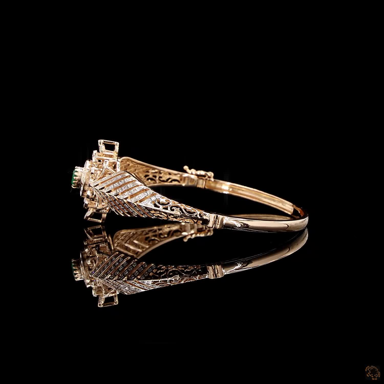 Emerald Diamond Bracelet in 18KT Rose Gold