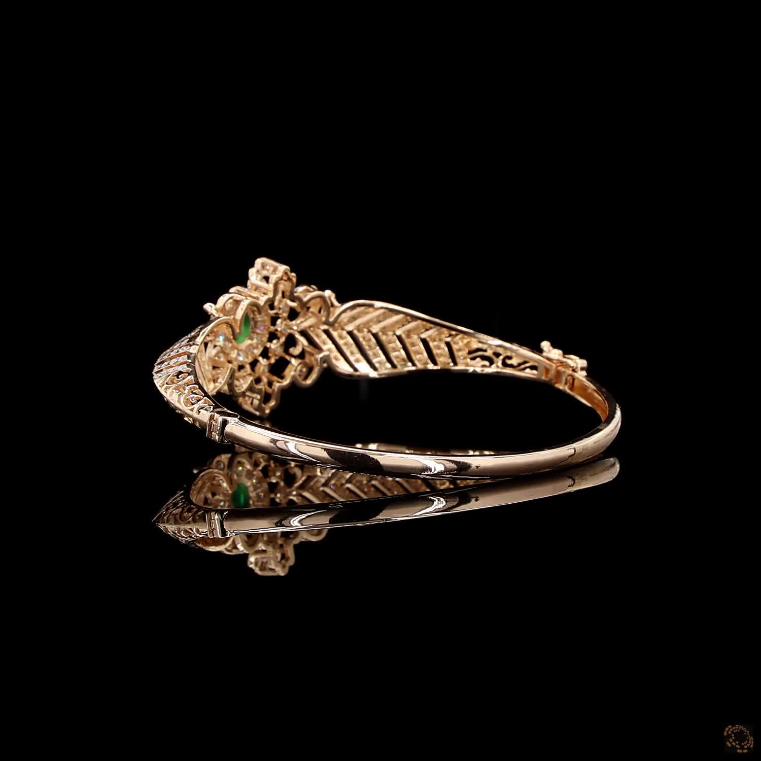 Emerald Diamond Bracelet in 18KT Rose Gold