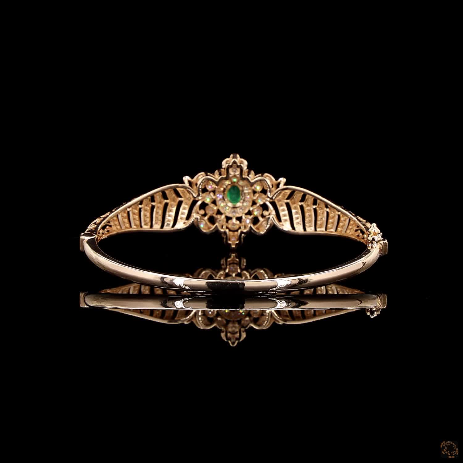 Emerald Diamond Bracelet in 18KT Rose Gold