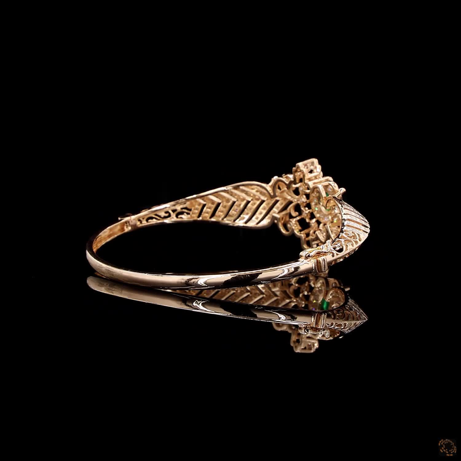 Emerald Diamond Bracelet in 18KT Rose Gold
