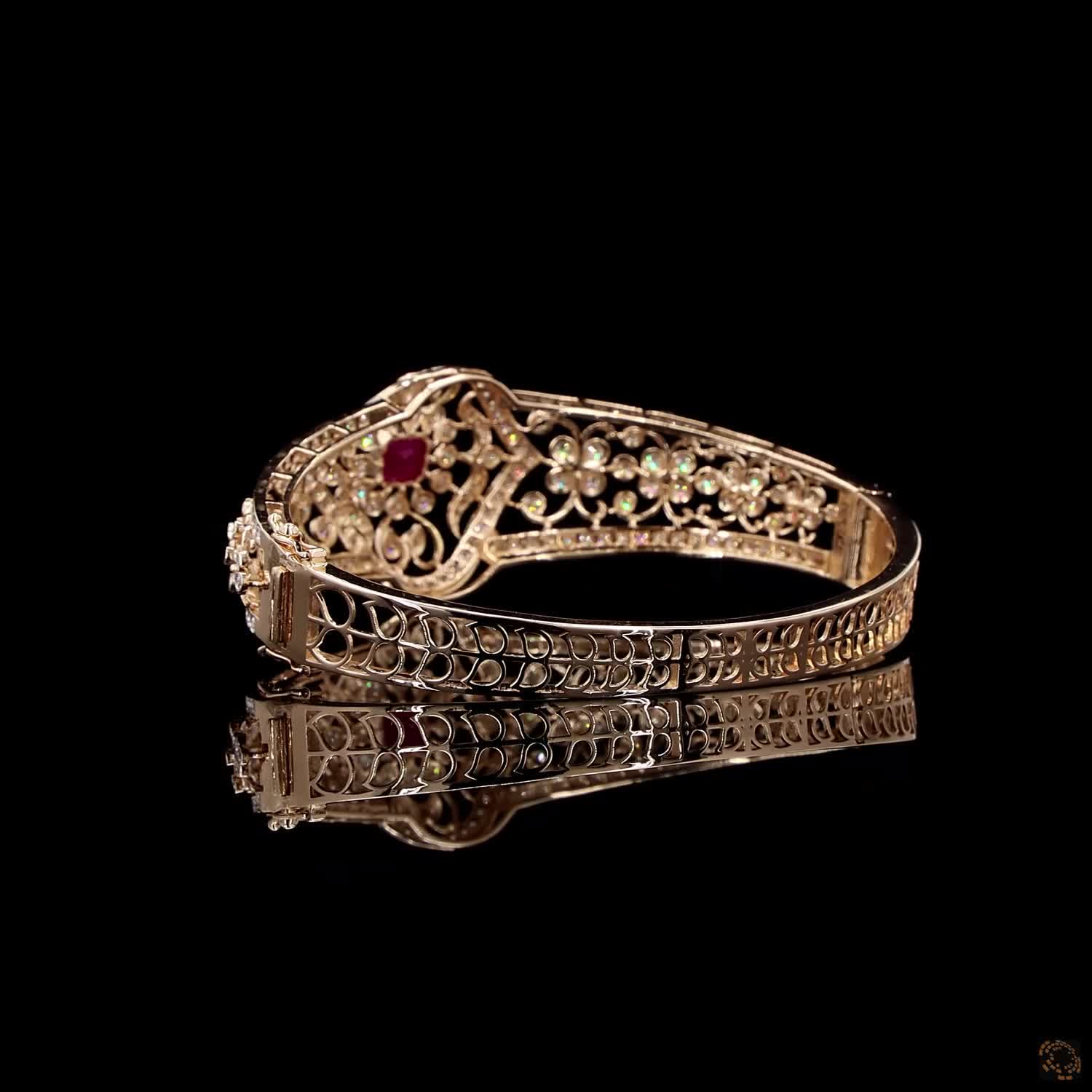 Ruby Diamond Bracelet in 18KT Rose Gold