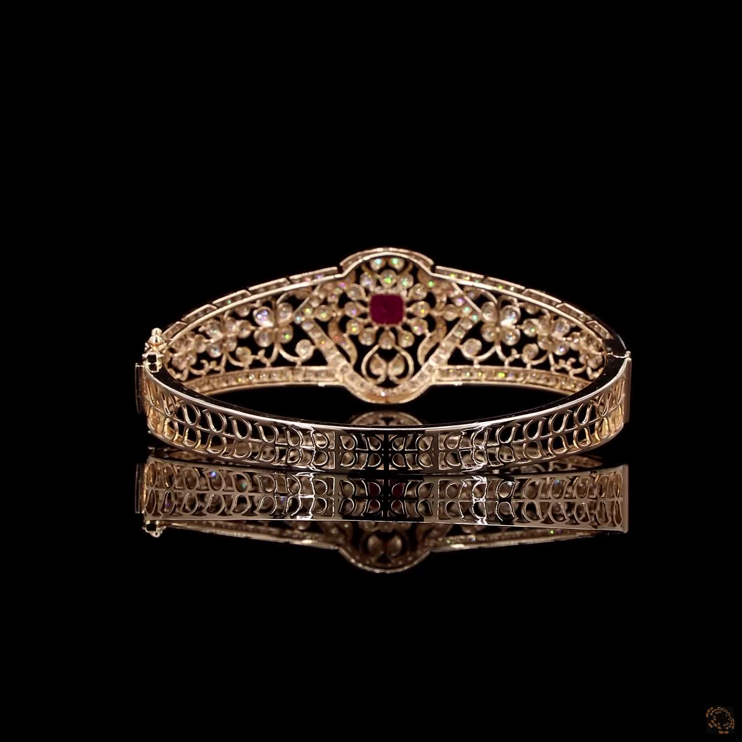 Ruby Diamond Bracelet in 18KT Rose Gold