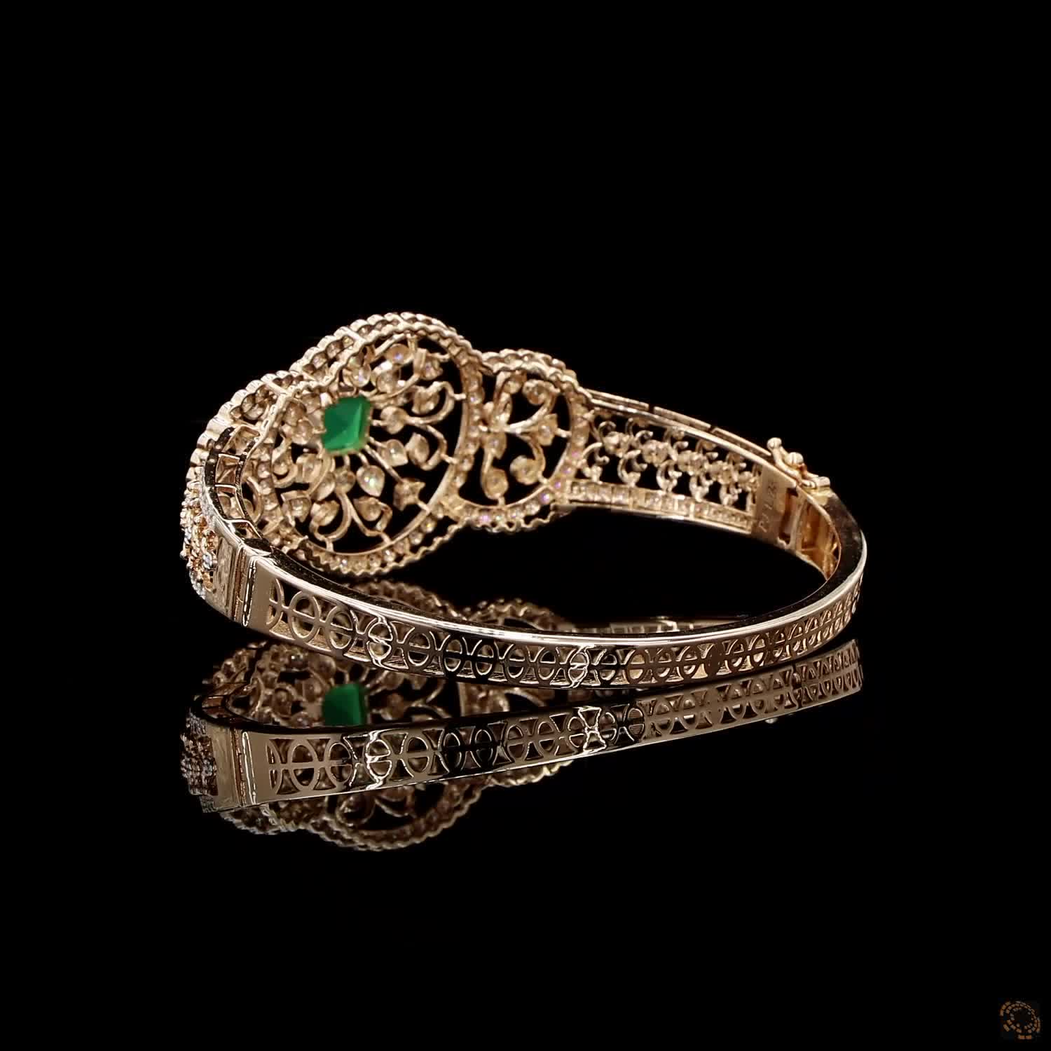 Emerald Diamond Bracelet in 18KT Rose Gold