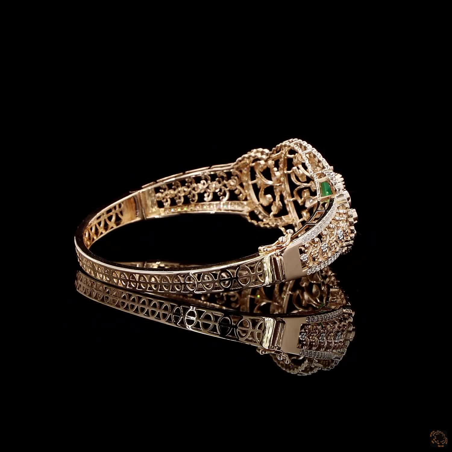 Emerald Diamond Bracelet in 18KT Rose Gold