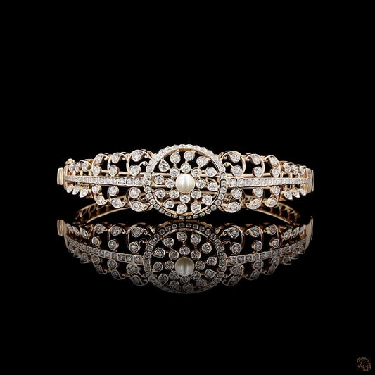 Pearl Diamond Bracelet in 18KT Rose Gold