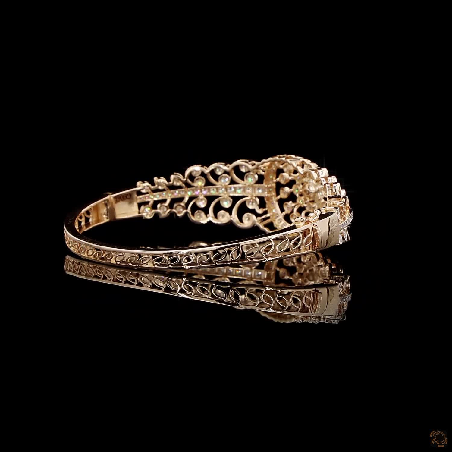 Pearl Diamond Bracelet in 18KT Rose Gold