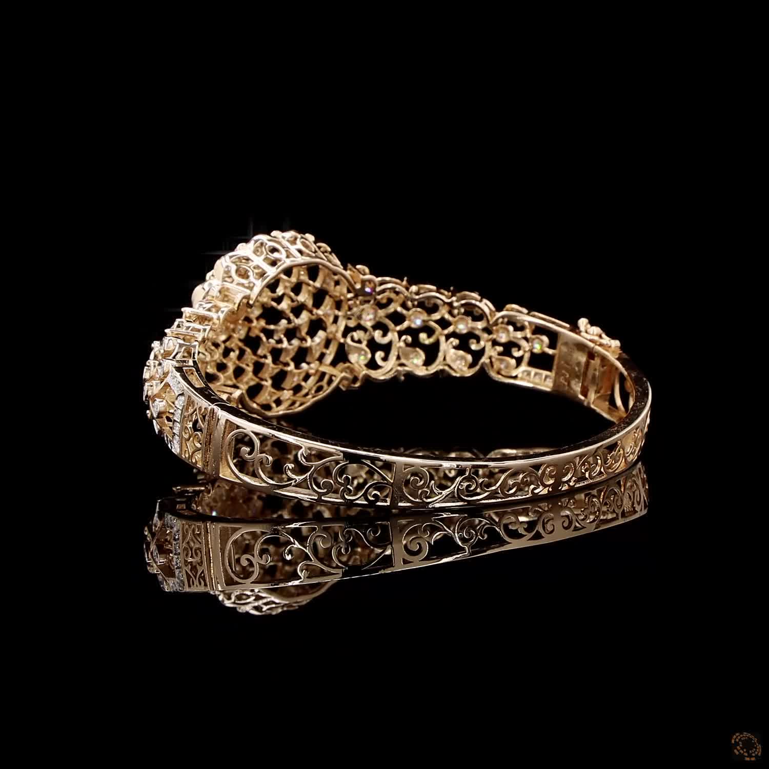 Pearl Diamond Bracelet in 18KT Rose Gold