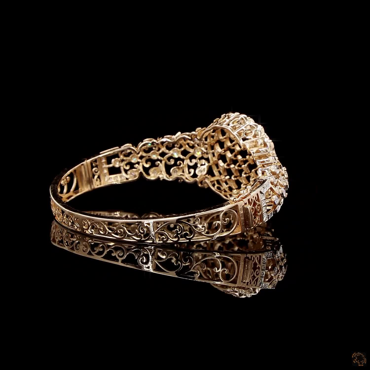Pearl Diamond Bracelet in 18KT Rose Gold