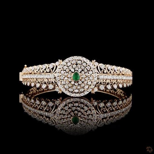 Emerald Diamond Bracelet in 18KT Rose Gold