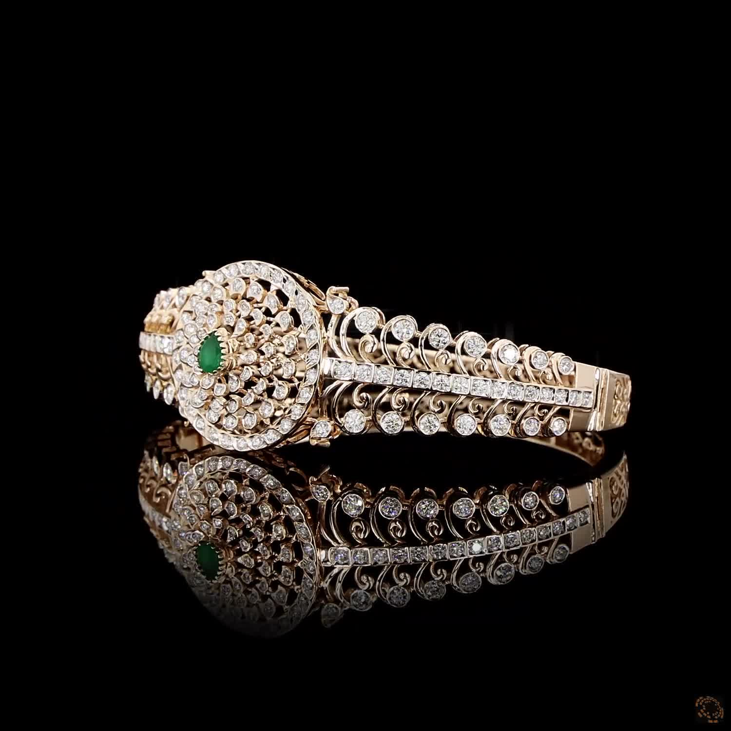 Emerald Diamond Bracelet in 18KT Rose Gold
