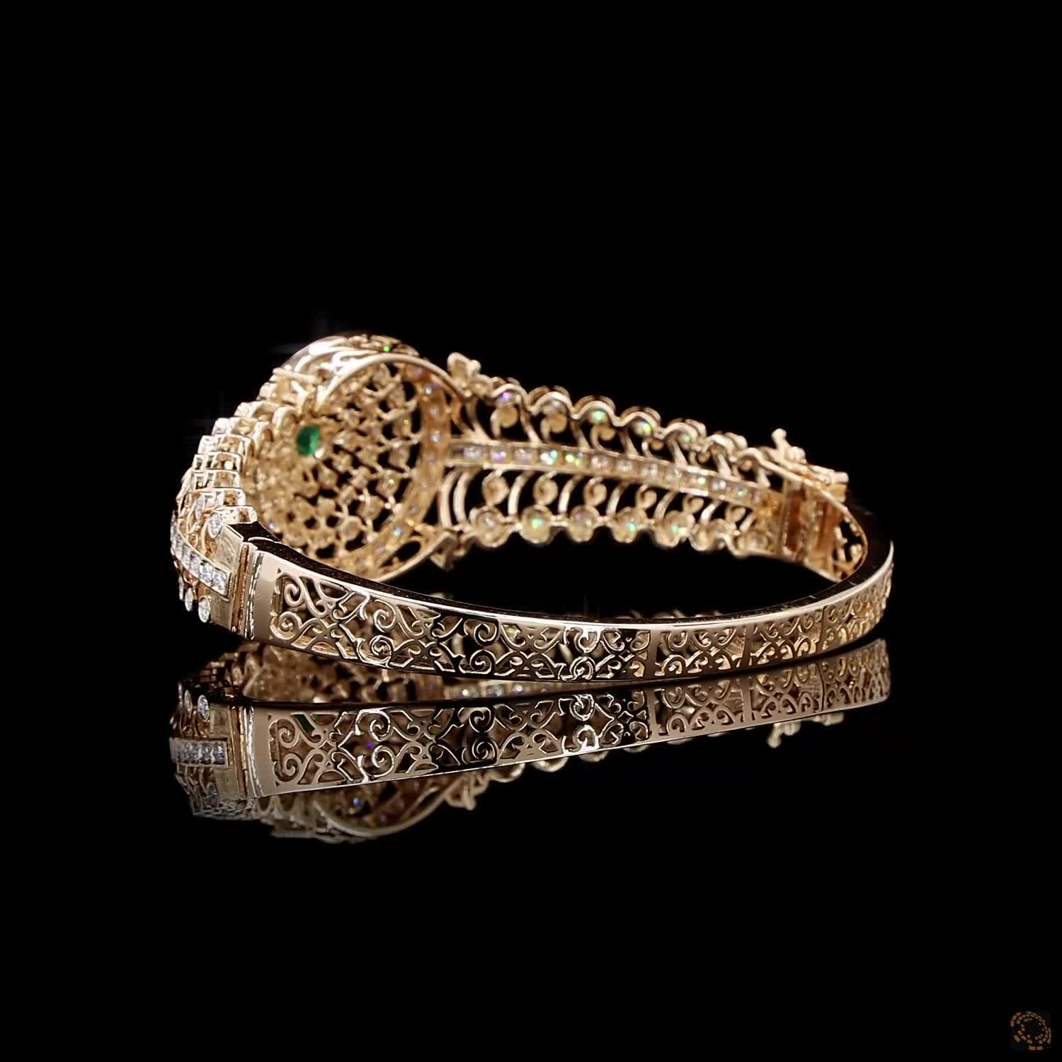 Emerald Diamond Bracelet in 18KT Rose Gold