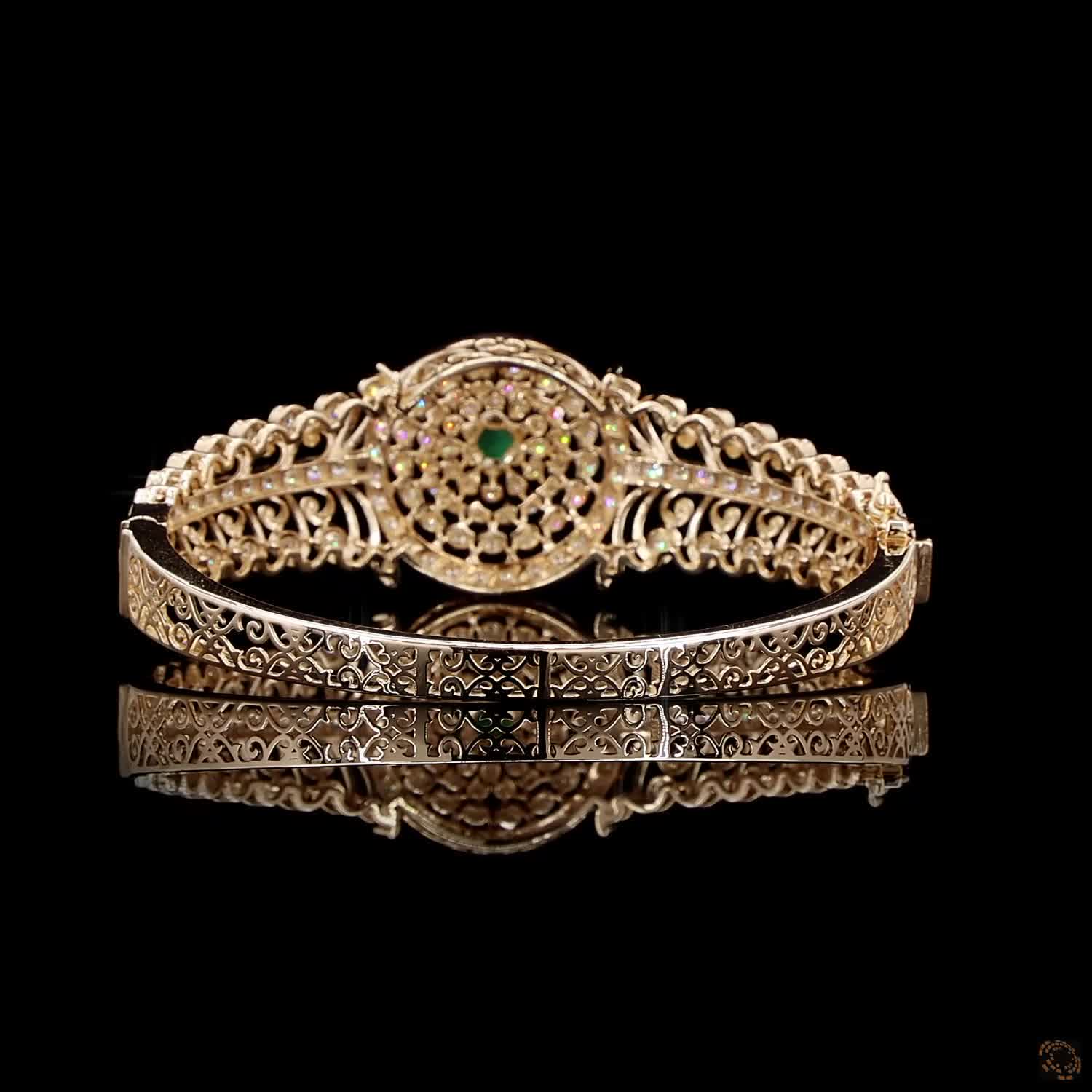 Emerald Diamond Bracelet in 18KT Rose Gold