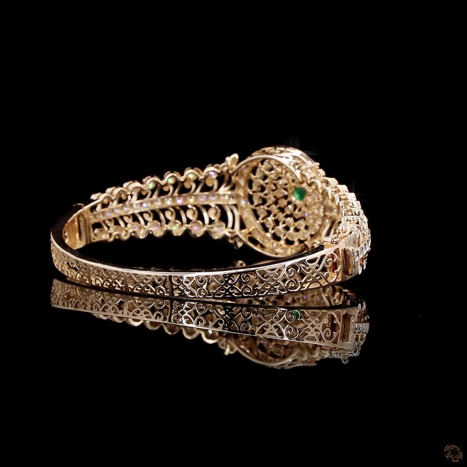 Emerald Diamond Bracelet in 18KT Rose Gold