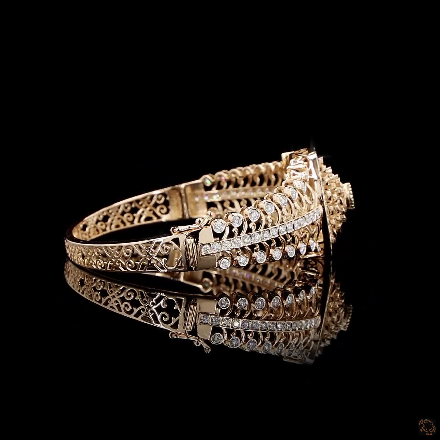Emerald Diamond Bracelet in 18KT Rose Gold