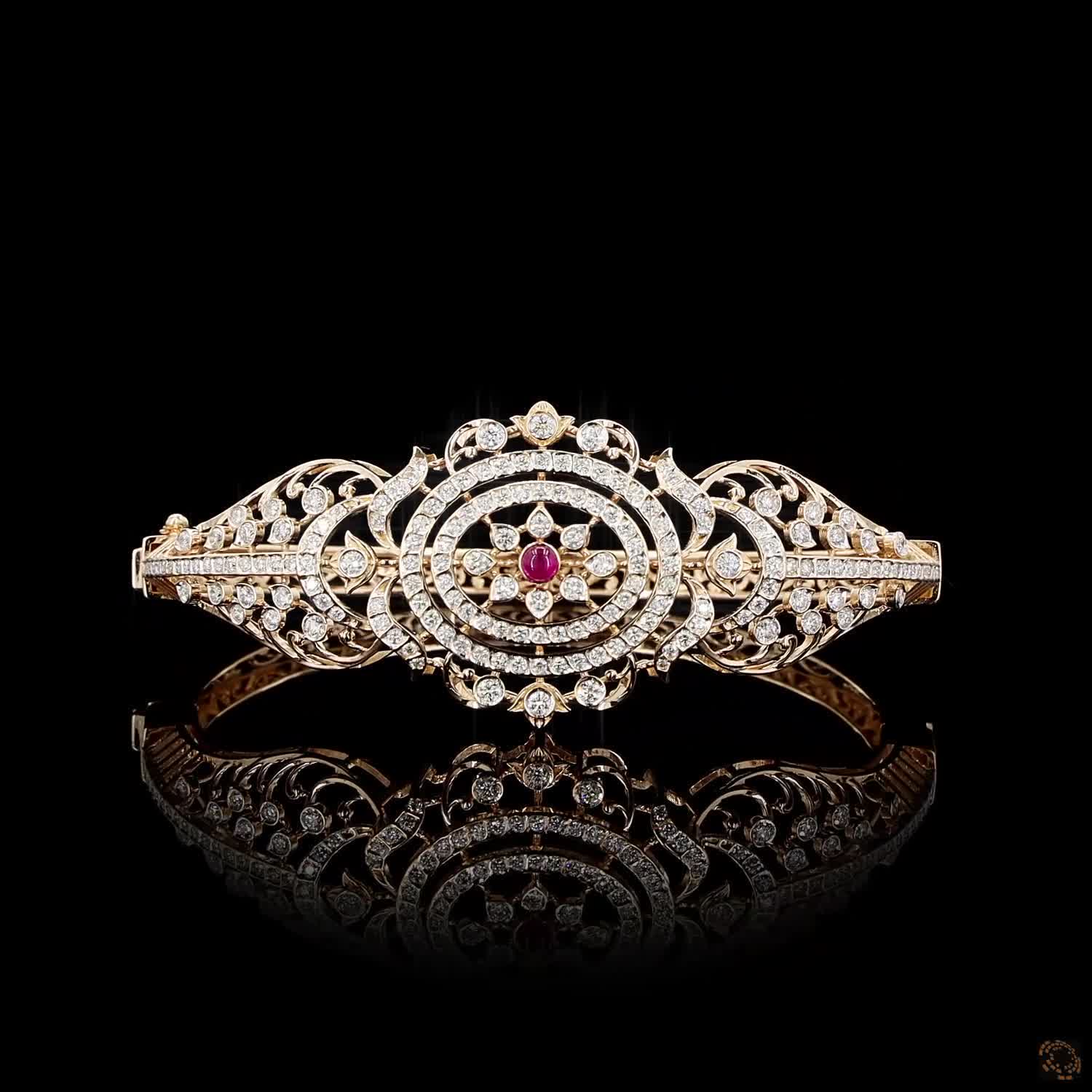 Ruby Diamond Bracelet in 18KT Rose Gold