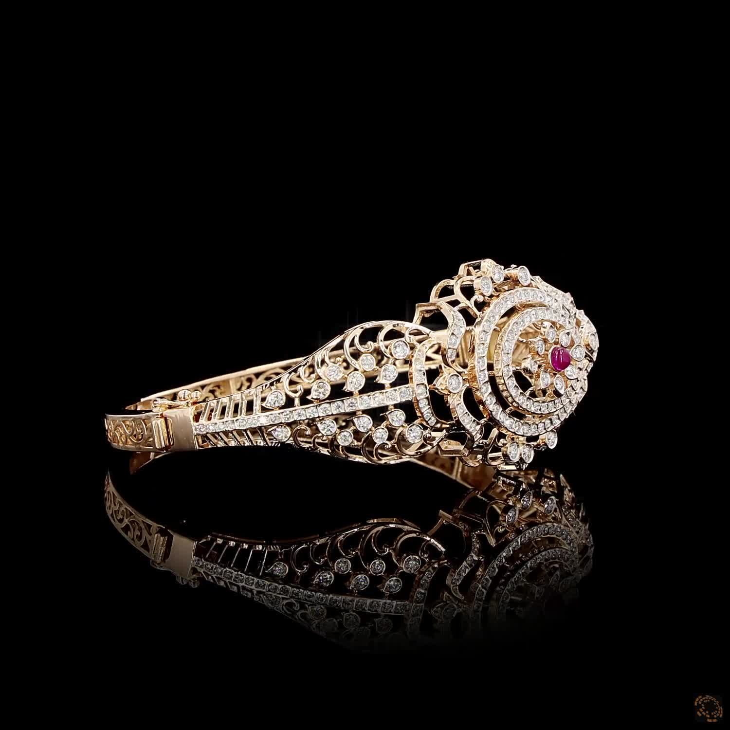 Ruby Diamond Bracelet in 18KT Rose Gold