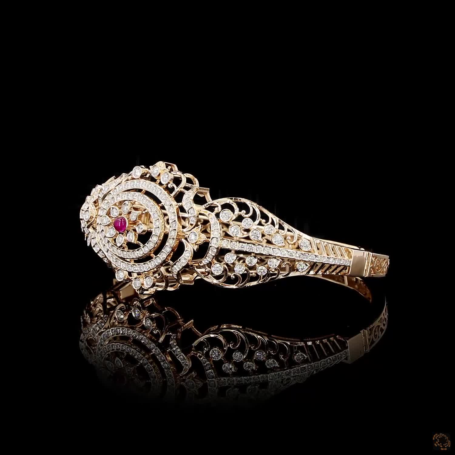 Ruby Diamond Bracelet in 18KT Rose Gold
